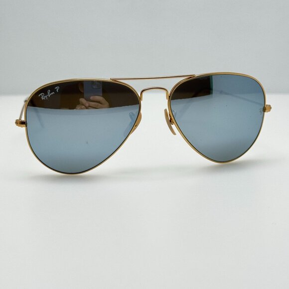 Ray Ban Sunglasses RB 3025 112/W3 Polarized Aviator Large Metal 58-14 - Picture 1 of 8